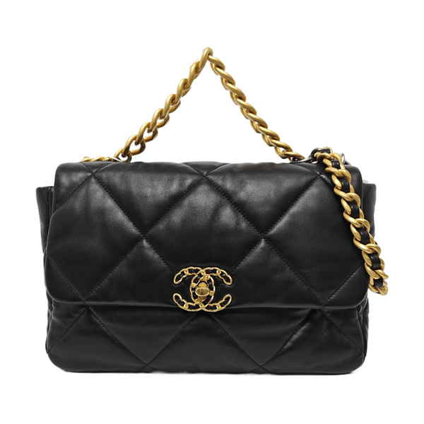 CHANEL 19 Medium Quilted Lambskin Black