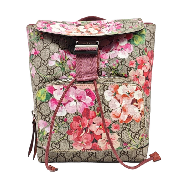 GG Blooms Coated Canvas Black