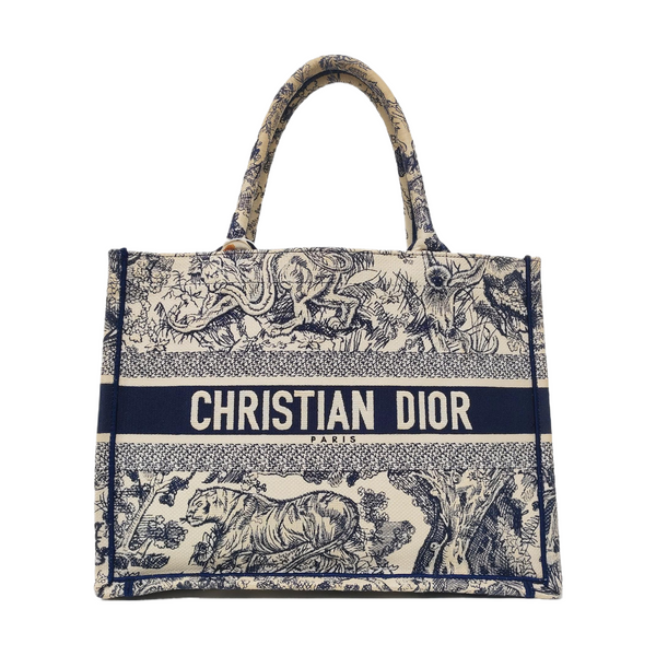Authenticated pre-owned Book Tote Medium Canvas Blue - Tote Bag at Looply