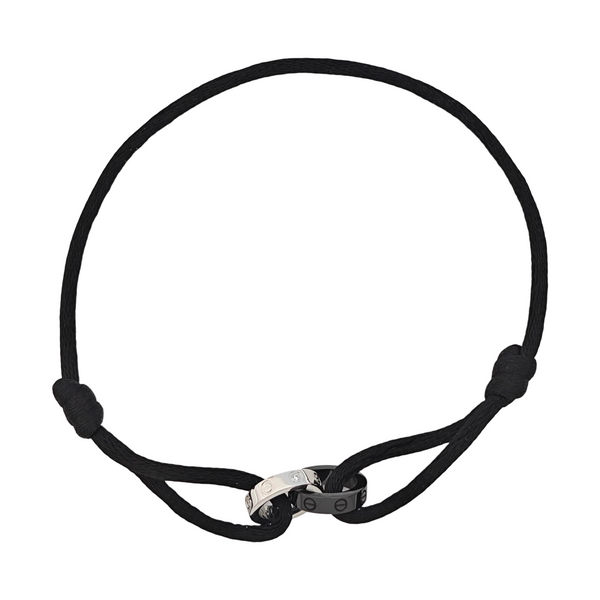 LOVE Fabric Black Bracelet