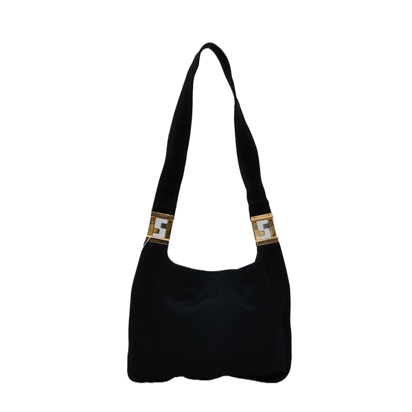 Fabric Shoulder Bag Black