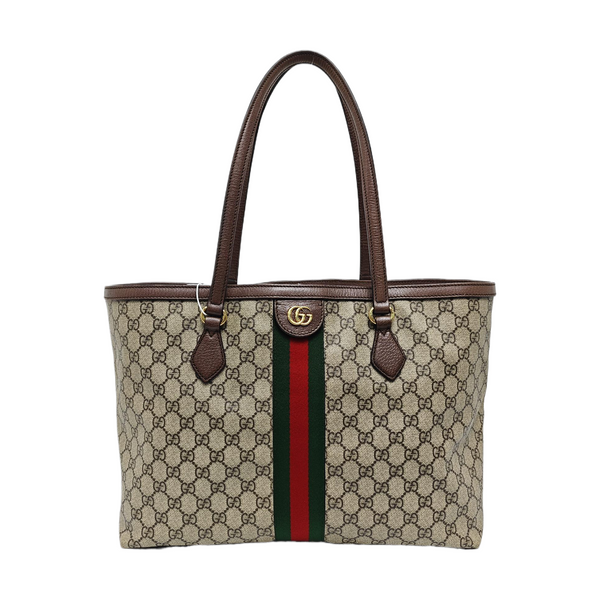 Ophidia Medium Monogram Coated Canvas Beige
