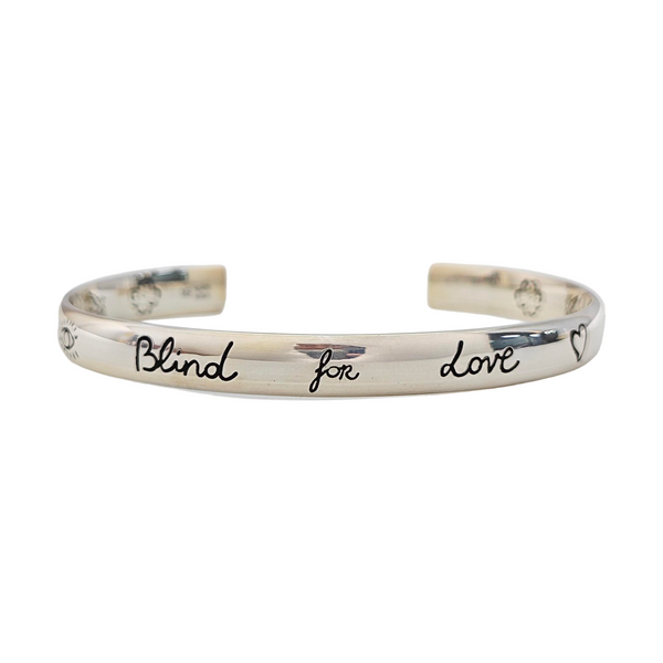 Blind For Love 925 Sterling Silver Bangle