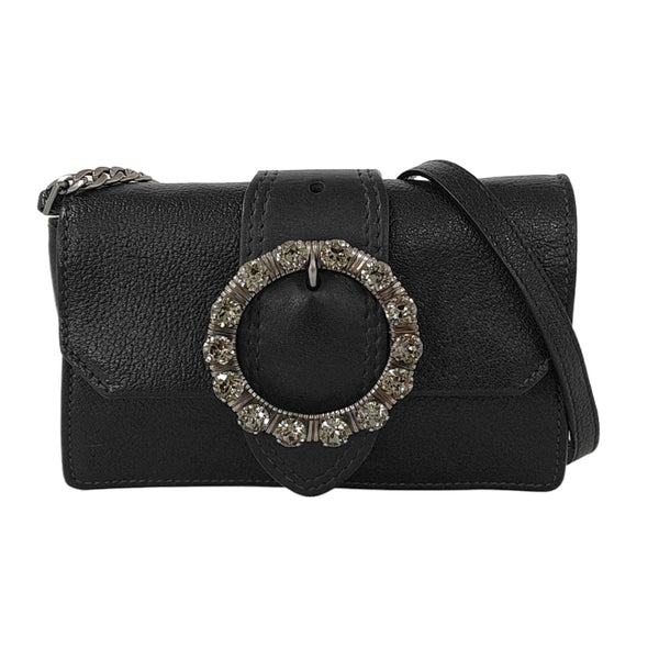 My Miu Calfskin Black