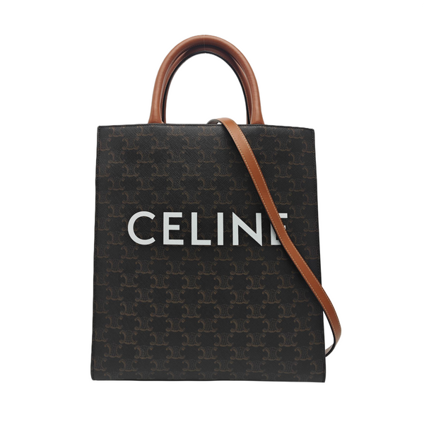 CABAS CELINE Small Coated Canvas Brown