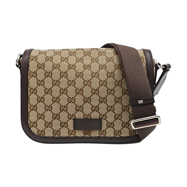 Monogram Canvas Shoulder Bag Brown