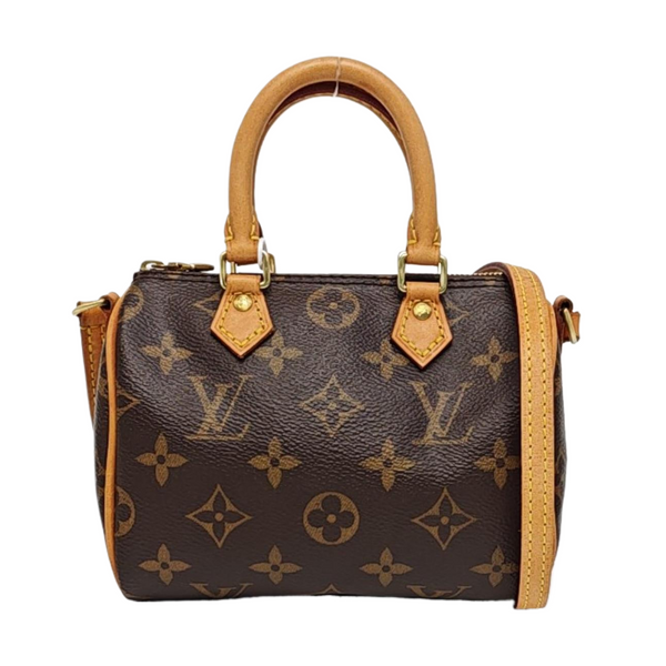 SPEEDY Nano Monogram Coated Canvas Brown