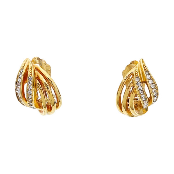 Metal Gold Clip On Earrings