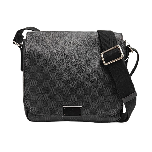 DISTRICT PM Damier Graphite Coated Canvas Gray