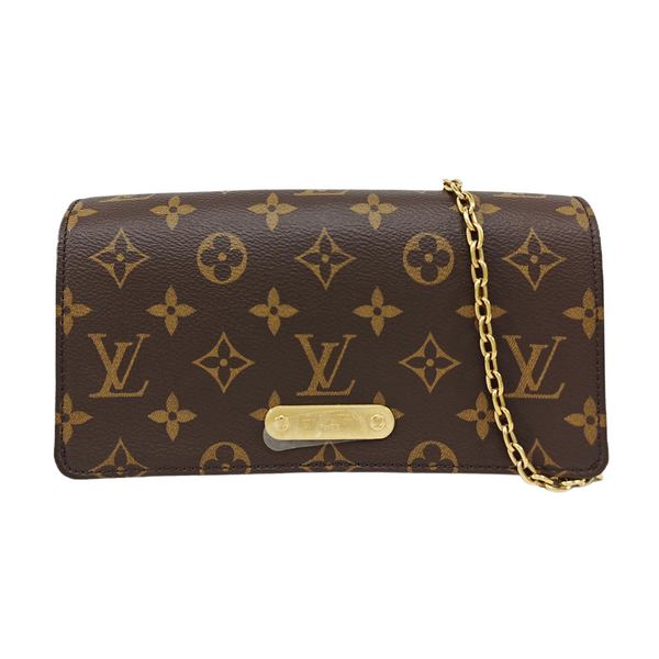 Lily Monogram Coated Canvas Brown