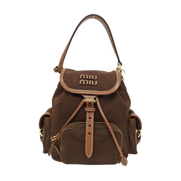 Fabric Backpack Brown