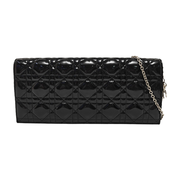 Lady Dior Medium Cannage Patent Leather Black