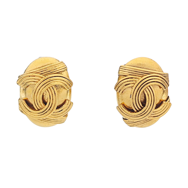 Metal Gold Clip On Earrings