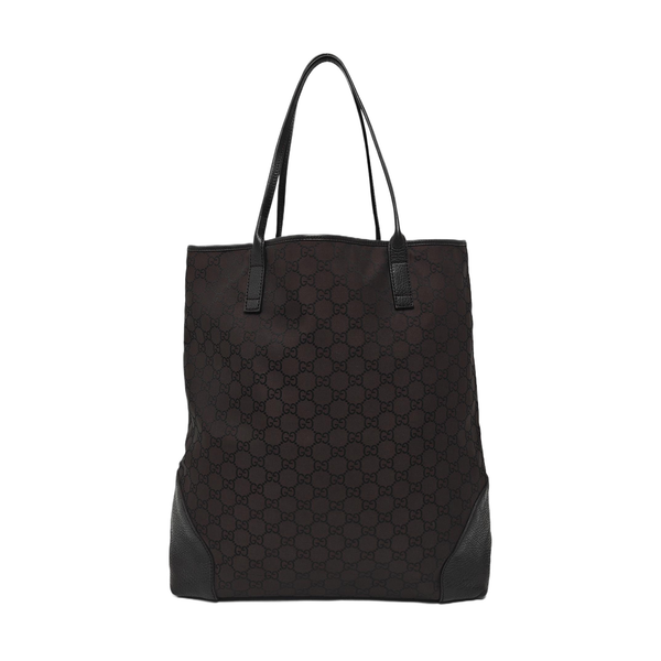 Monogram Nylon Tote Bag Brown