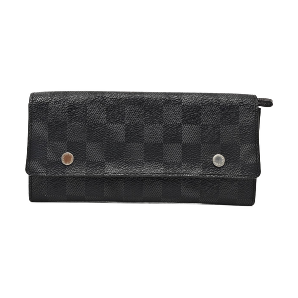 GRAPHITE LONG Damier Graphite Coated Canvas Gray Wallet