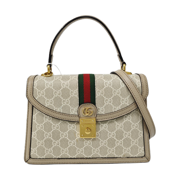 Ophidia Small Monogram Coated Canvas White