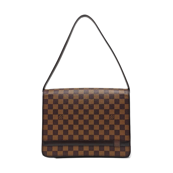 TRIBECA Damier Ebene Coated Canvas Brown