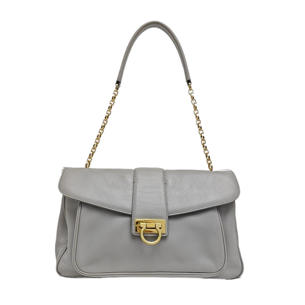 Calfskin Shoulder Bag Gray