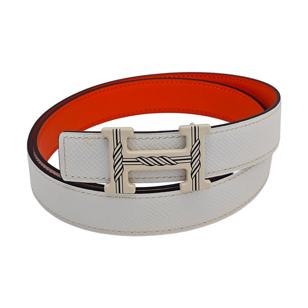 Leather Belt White