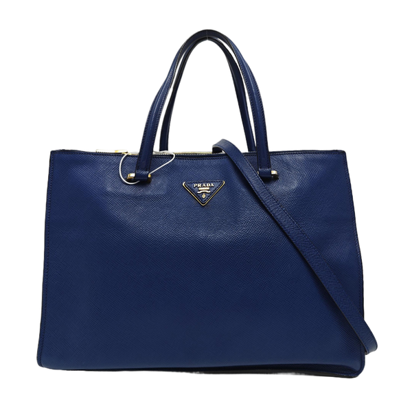 Galleria Large Saffiano Calfskin Blue