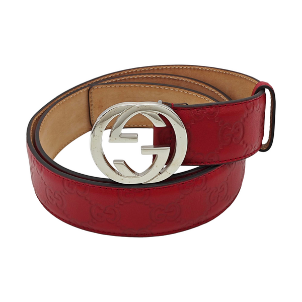 Leather Belt Red