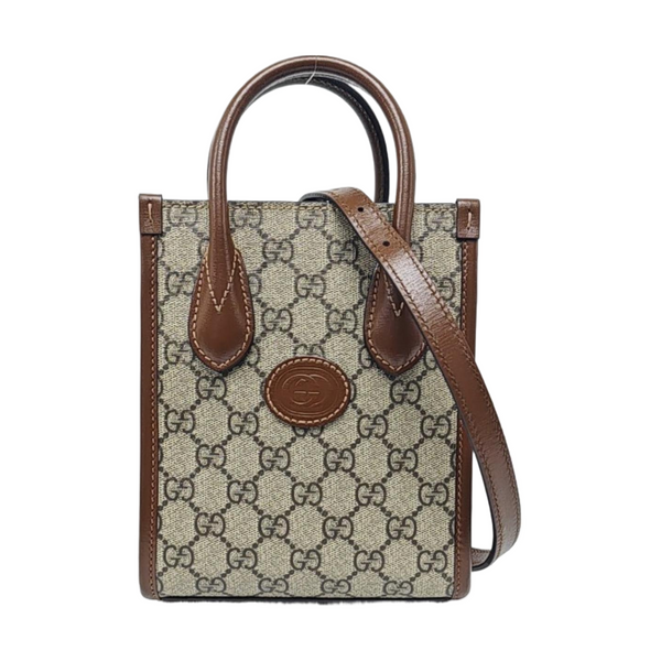 Retro Mini Monogram Coated Canvas Beige