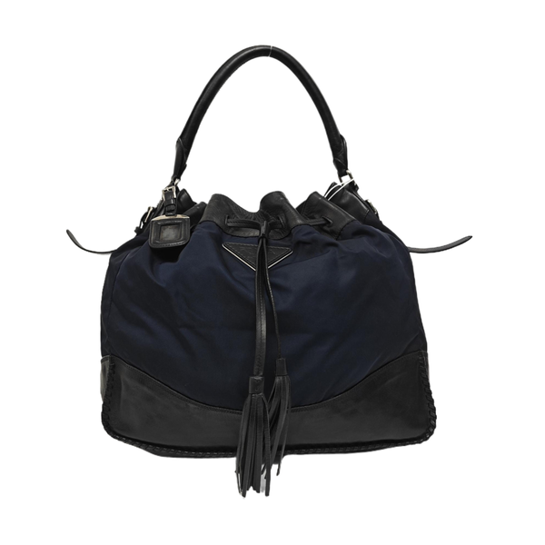 Nylon Shoulder Bag Blue