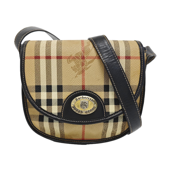 Coated Canvas Shoulder Bag Black