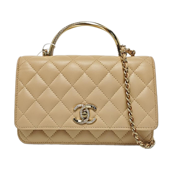 WOC Quilted Lambskin Beige