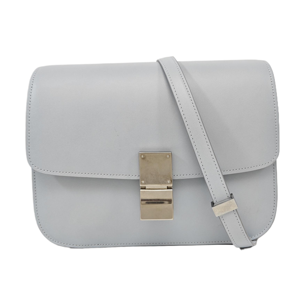 CLASSIC BOX Medium Calfskin Blue
