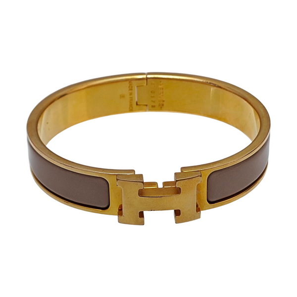 Clic H Metal Gray Bangle