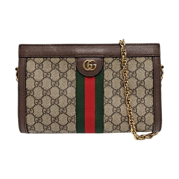 Authenticated pre-owned Ophidia Small Monogram Coated Canvas Beige - Shoulder Bag at Looply