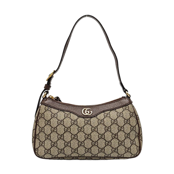 Ophidia Small Monogram Coated Canvas Brown