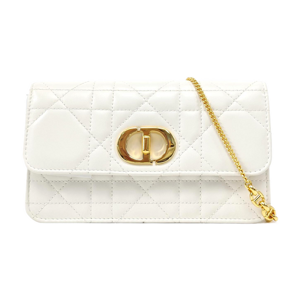 Miss Caro Cannage Lambskin White
