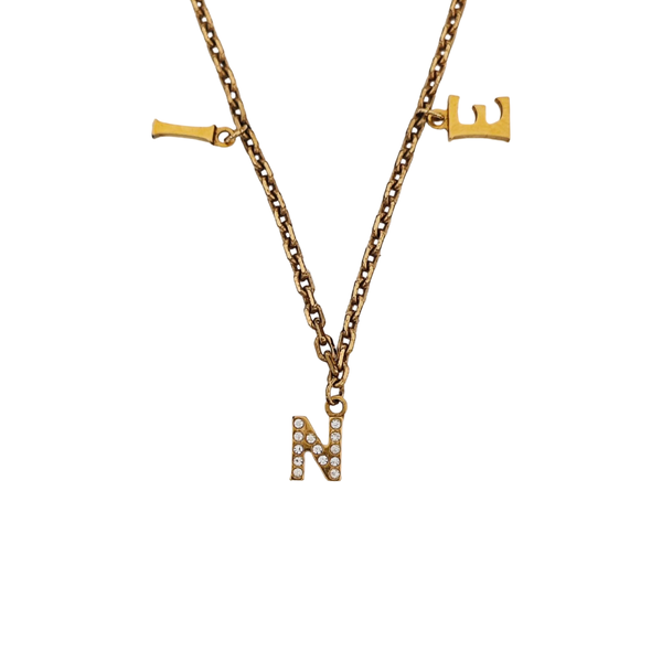 Collar de metal dorado