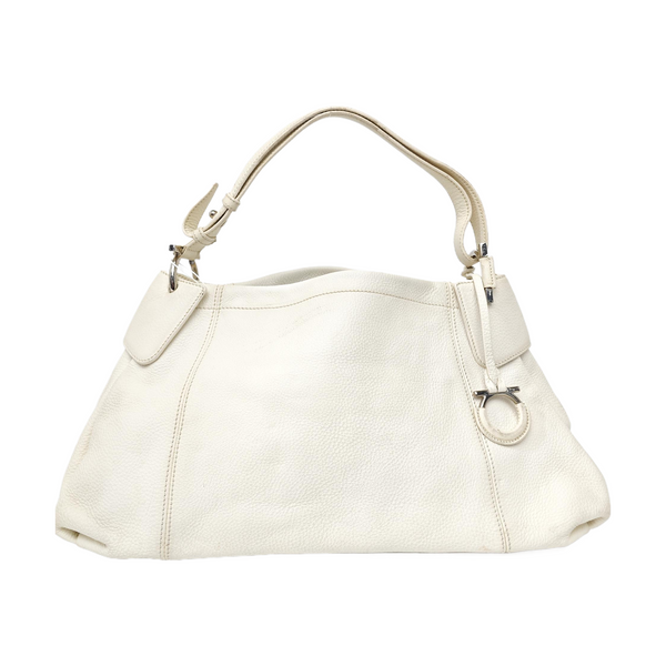 Calfskin Top Handle Bag White