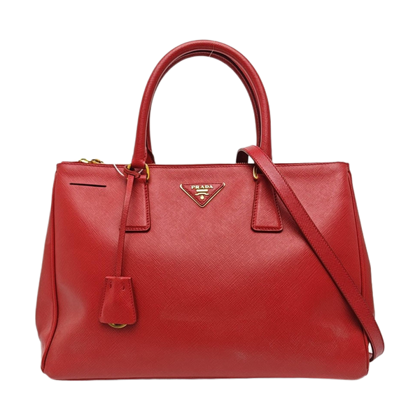 Galleria Large Saffiano Calfskin Red