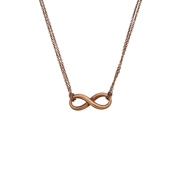 Tiffany Infinity Metal Rose Gold Necklace