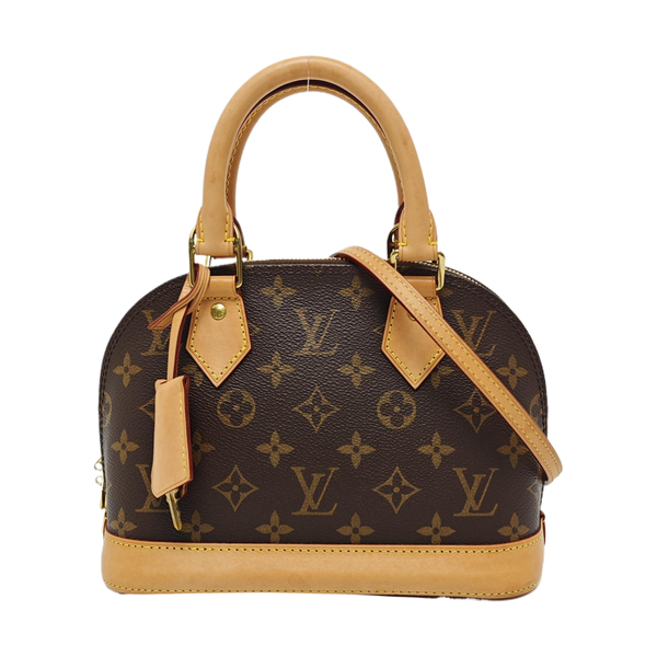 ALMA BB Monogram Coated Canvas Brown