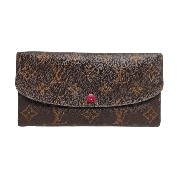 EMILIE Monogram Coated Canvas Brown Wallet