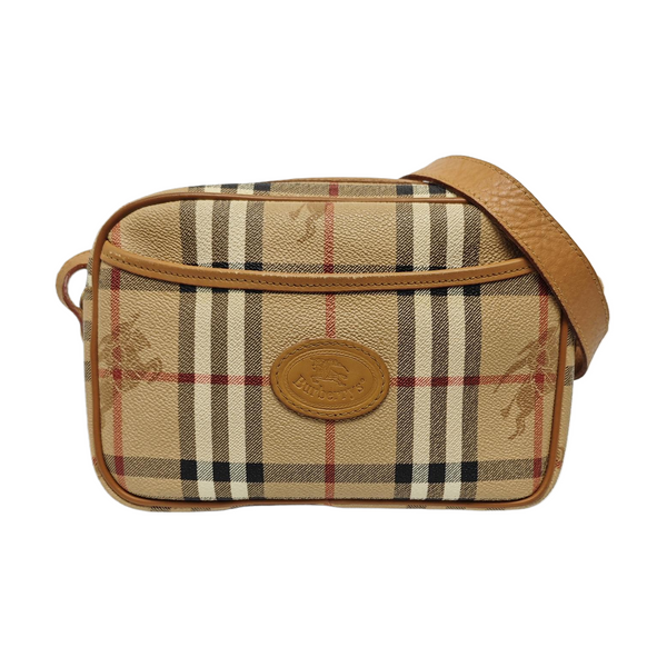 Coated Canvas Shoulder Bag Beige