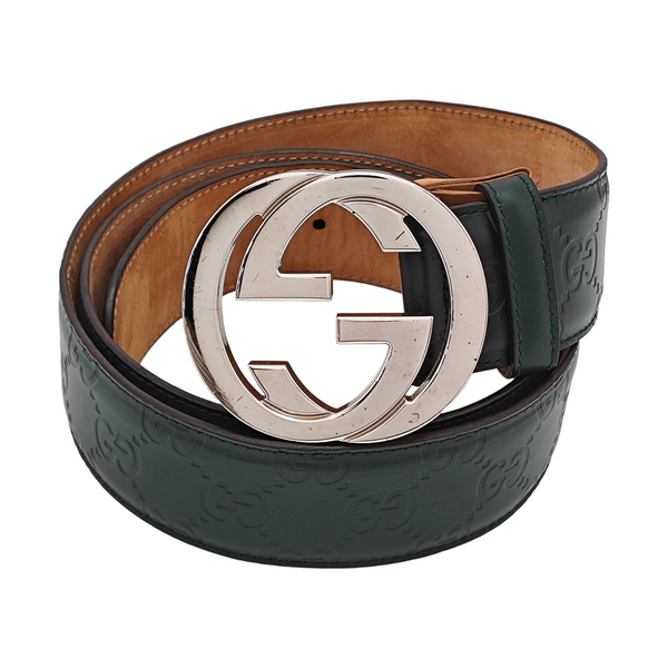 Leather Belt Green