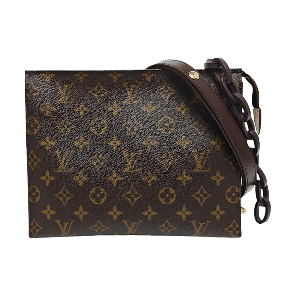 TOILET POCKET 26 Monogram Coated Canvas Brown