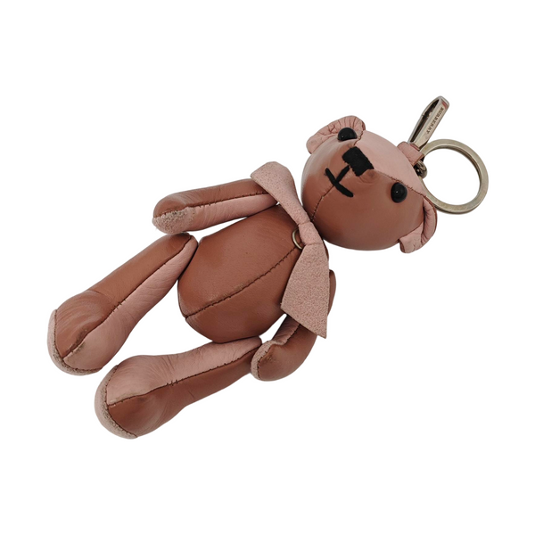 Leather Bag Charm Red