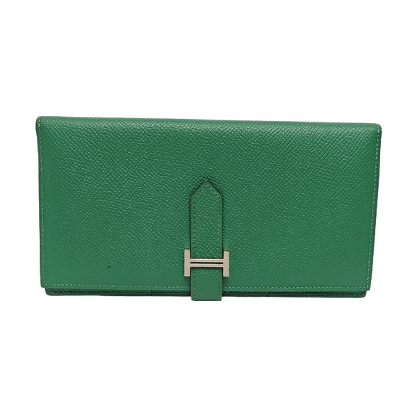 Bearn Medium Epsom Green Wallet