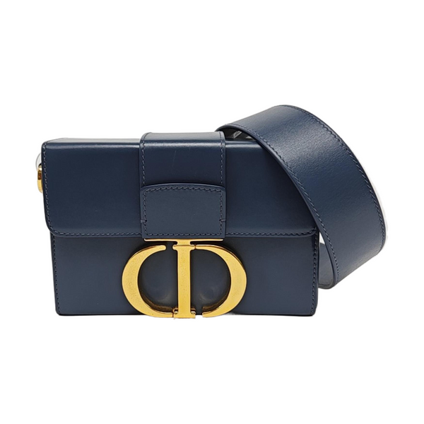 Authenticated pre-owned 30 Montaigne Calfskin Blue - Shoulder Bag at Looply