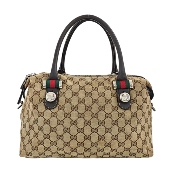 Monogram Canvas Top Handle Bag Beige