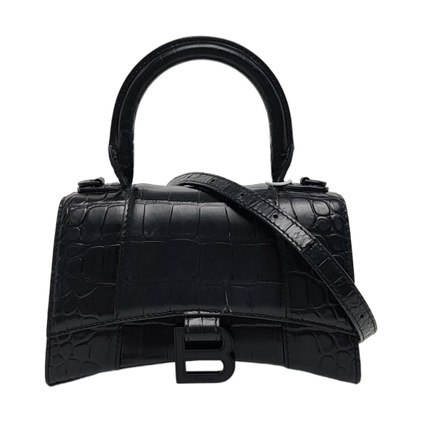 Hourglass Small Calfskin Black