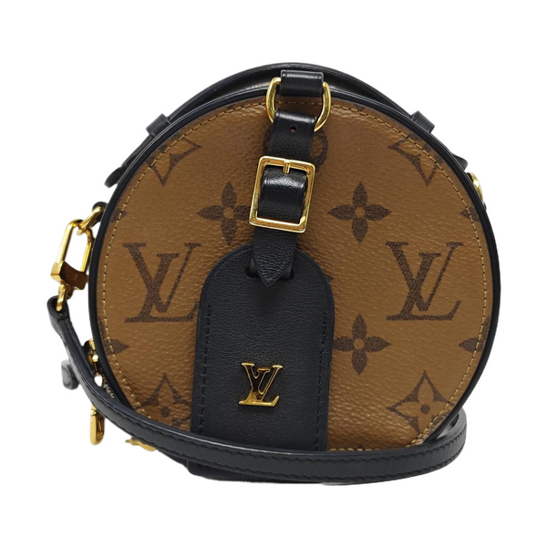 BOITE CHAPEAU Mini Monogram Coated Canvas Brown