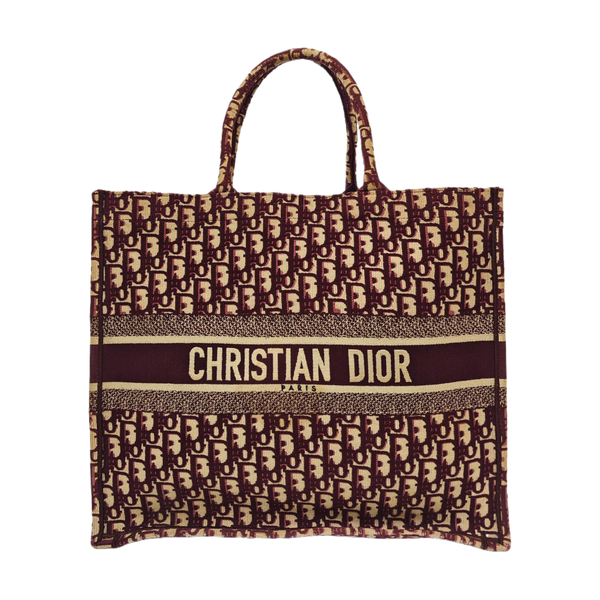 Book Tote Large Oblique Canvas Red
